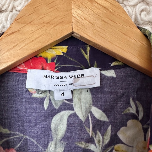 Marissa Webb Multi Floral Printed Puff Sleeve Dress - Picture 3 of 7